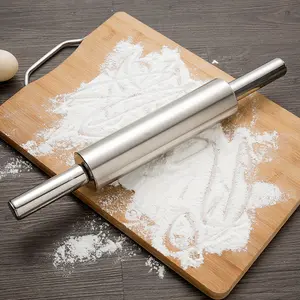 Stainless Steel Rolling Pin, Household Anti-Slip Tool for Pressing Dumpling Wrappers, Small Stick for Baking Noodles and Pastries