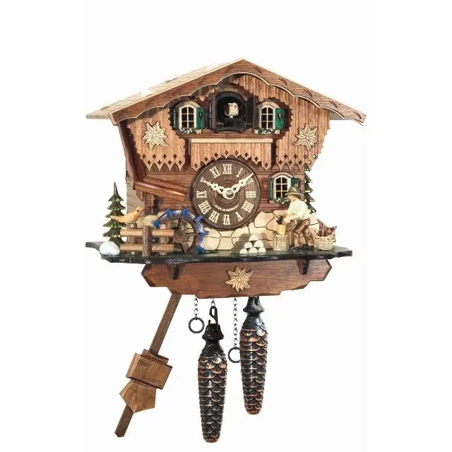 CUCKOO Traditional Full-Size Battery-Operated Cuckoo Clock by Alexander Taron Engstler - Wooden Home Decor, Room Accessory, Ideal Gift with Tune Playback, Home Decoration