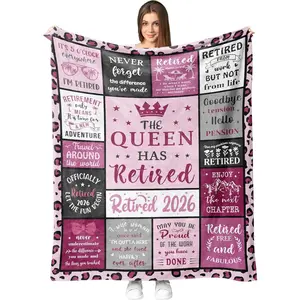 Retirement Gift for Woman - Retired Gifts for Women/Teacher/Coworker/Nurse 2026 - Retirement Party Decorations Blanket 50''x60''