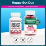 Physician's Choice Happy Gut Duo: Daily Regularity, Digestion, Bloating & Mealtime Support with Fiber Gummies + Digestive Enzymes