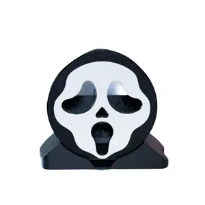 Screaming Ghost Sponge Holder With Built-In Drainage Design, Compatible With Scrub Daddy And Scrub Mommy Sponges, Spooky Horror Kitchen Decor Perfect As A Unique Gift For Scream Movie Fans