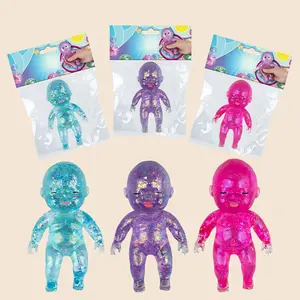 Curiosities Sugar Swaps Jumbo Baby Squishy Toy, Slow Rising Glitter Squeeze Toy for Stress Relief, Soft Sensory Fidget Toy for Kids & Adults, Cute Stretchy Collectible Squishies，stress relief silicone，toys grown，sugar swaps squishy