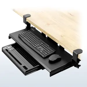 Clamp-on Keyboard Tray with Pencil Drawer