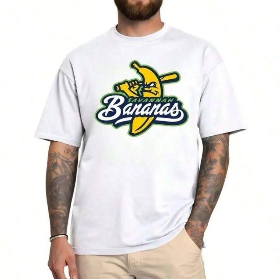 Men’s Crewneck Short Sleeve Tee, Playful Cartoon Fruit Sports Character Graphic Print, Soft Breathable Fabric, Casual Daily Street‑Style Top, All‑Season Wear, Fun Gift For Men