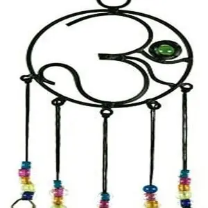 Om Symbol Chime with Beads & Bells
