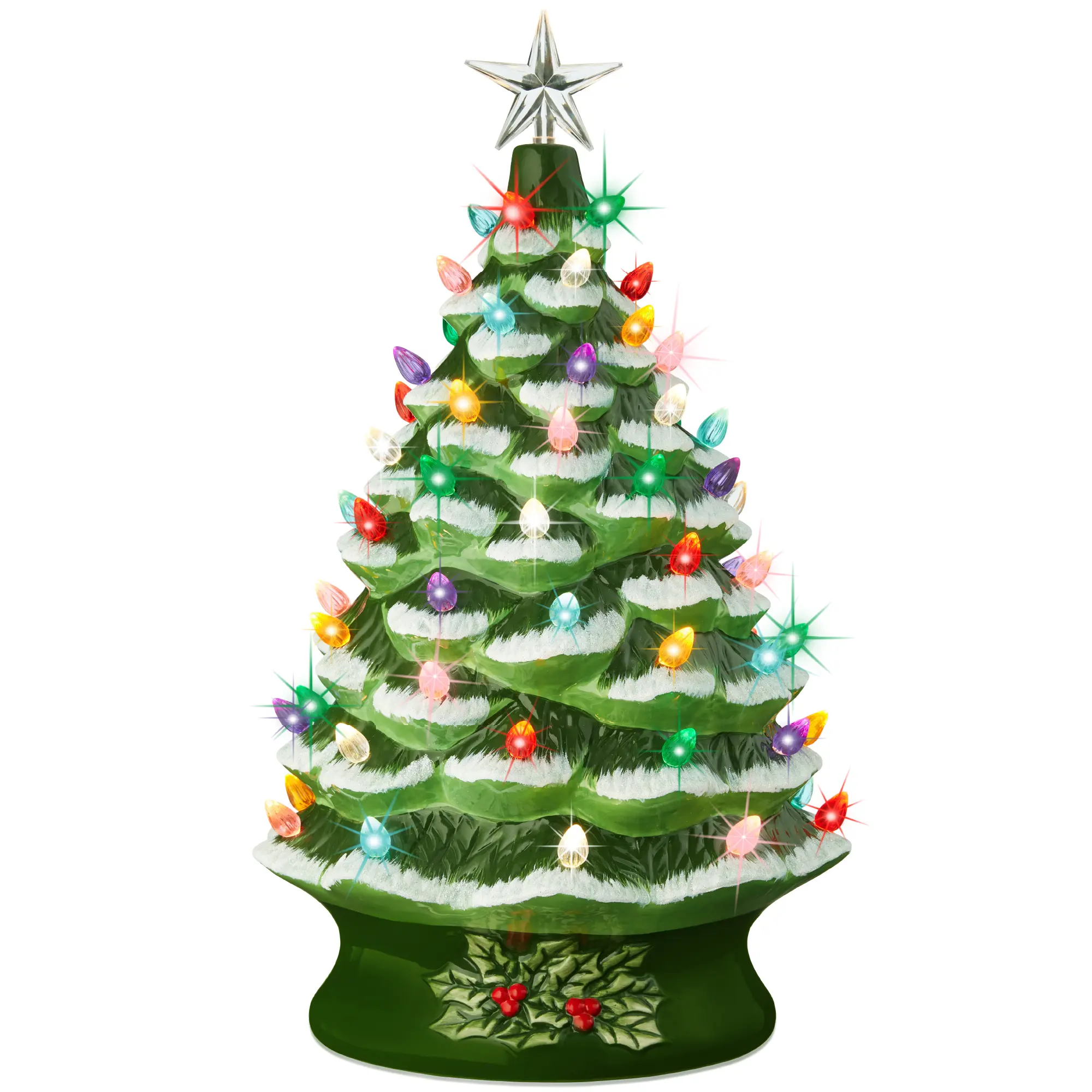 Best Choice Products 24in X-Large Pre-Lit Ceramic Christmas Tree Decor w/ 74 Bulbs, LED Light Best Choice Products 24in X-Large Pre-Lit Ceramic Christmas Tree Decor w/ 74 Bulbs, LED Light
