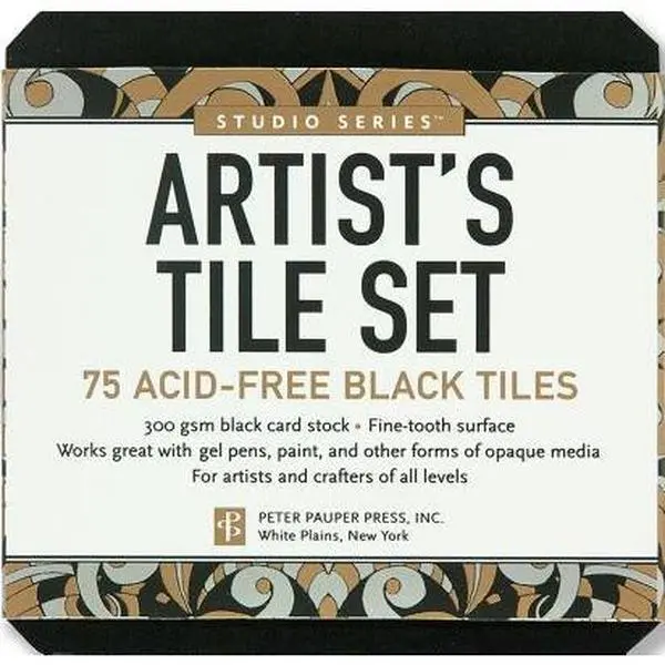 Studio Series Artist's Tile Set: Black: 75 Acid-Free Black Tiles -- Inc Peter Pauper Press, Other Merchandise