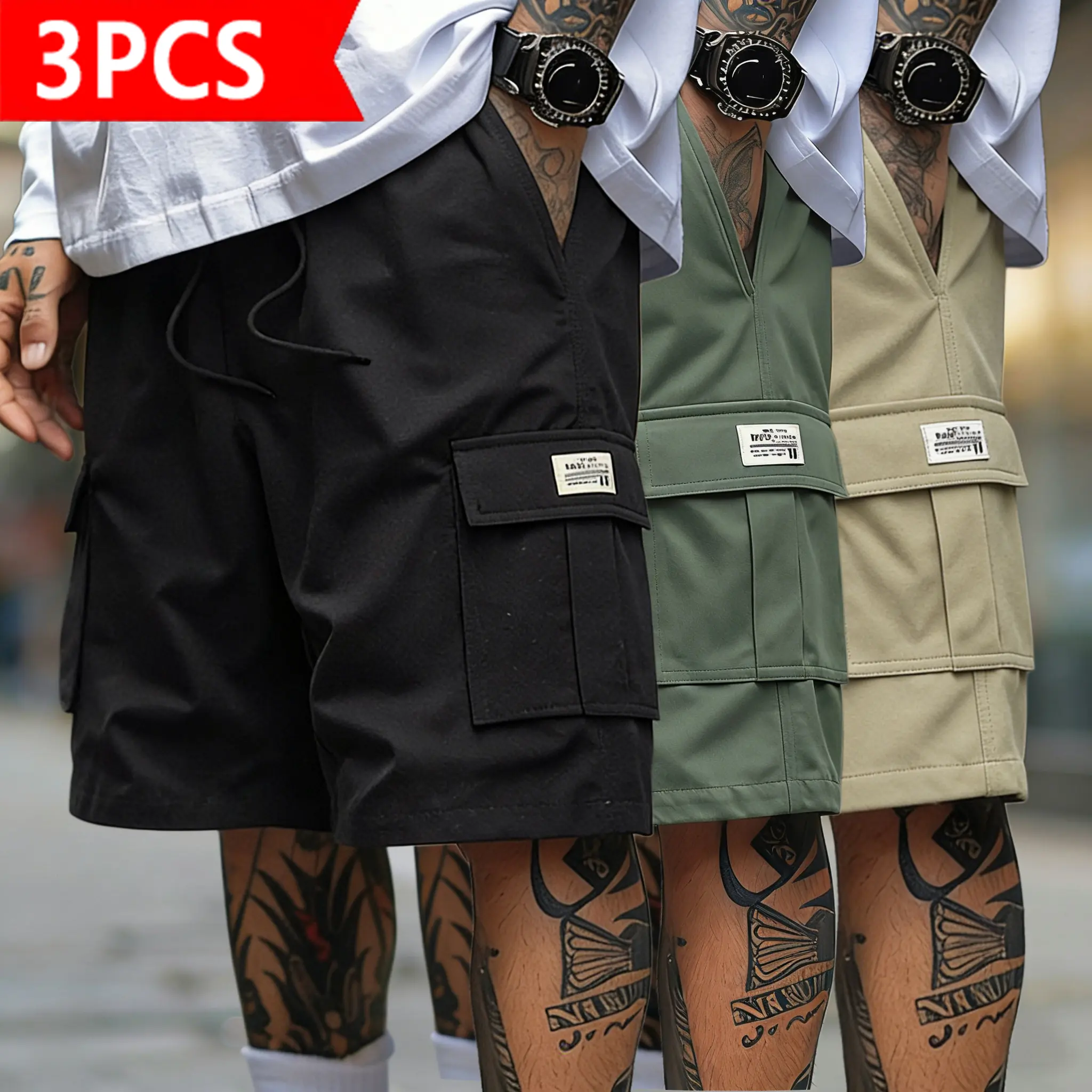 Black + Army Green + Brown Yellow