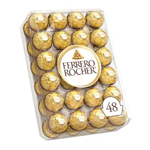 Ferrero Rocher Premium Milk Chocolate Hazelnut, 48 ct.Birthday Gift, Anniversary