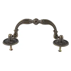 Antique Brass Cabinet Door Drawer Handles 100 mm