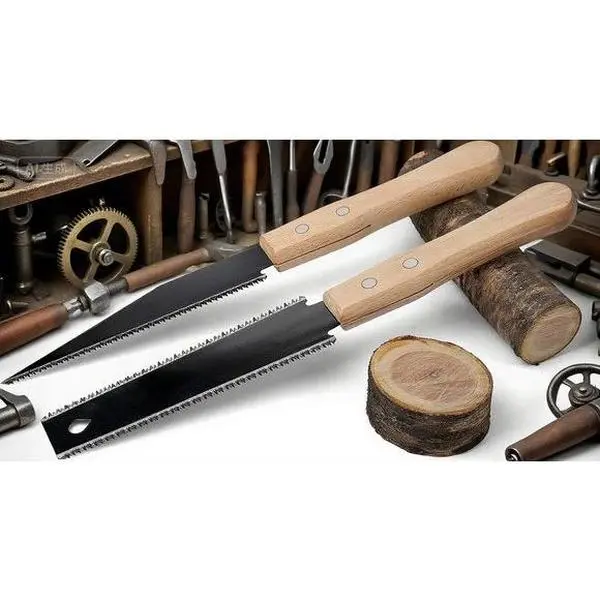 6-Inch Flush Cut & Double-Edged SK5 Wood Saw with Flexible Blade & Wooden Handle, Precision Pull Saw for Woodworking, DIY Hand Saw for Wood Cutting, Reusable Carpentry Tools, Smooth Cutting for Professional Results soft grip japanese  saw