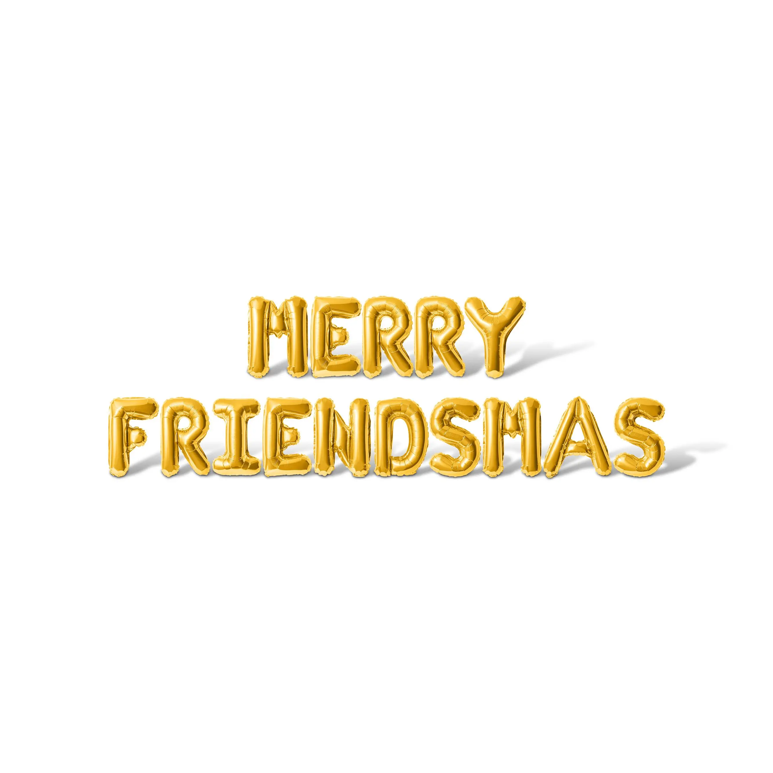 Letter Balloons - MERRY FRIENDSMAS 16" Inch Alphabet Letters Foil Mylar Balloon Christmas Party Banner