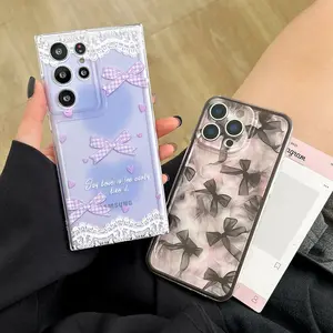 Colorful Bowknot Clear Case For Samsung A07 A17 A36 A56 A16 A06 A26 A15 A25 A35 A55 A14 A24 A34 A54 A05 A05s A53 A51 A52 A73 A33 5G Soft Cover