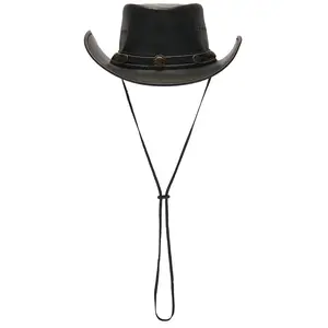 LAMARQUE x REVOLVE Dollie Leather Cowboy Hat in Black