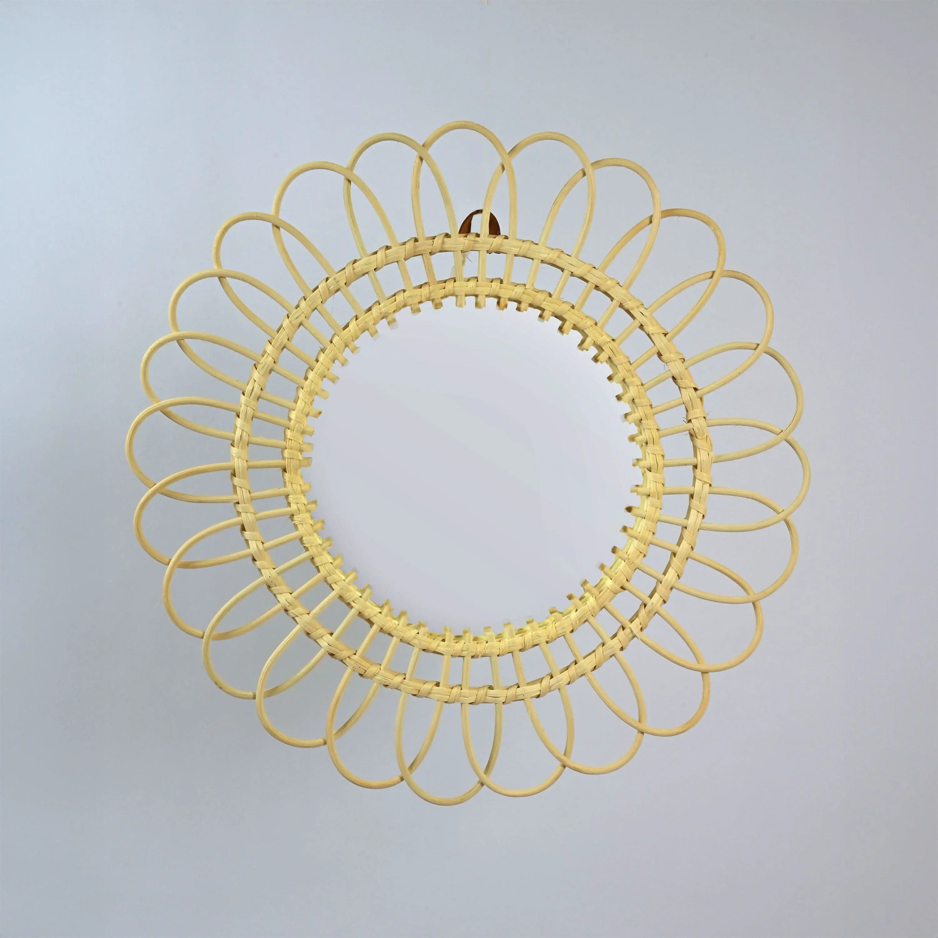 Moroccan Rattan Daisy Wall Mirror