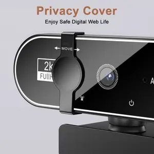 4k/2k Auto-Focus Network Camera with Privacy Cover And Built-lnMicrophone, Webcam for Pc,Auto Exposure, 360° Rotating Base, Plug.And-Play, Suitable for Pcs/Laptops/Streaming/Online Meetings(Zoom/Skype/Teams), Black Friday, Halloween/christmas Gifts