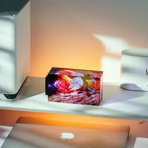 Handmade Resin Epoxy Space Diorama Figurine Ornament | Galaxy Spaceship Voyage Desk Decor | Unique Sci-Fi Gift for Fans