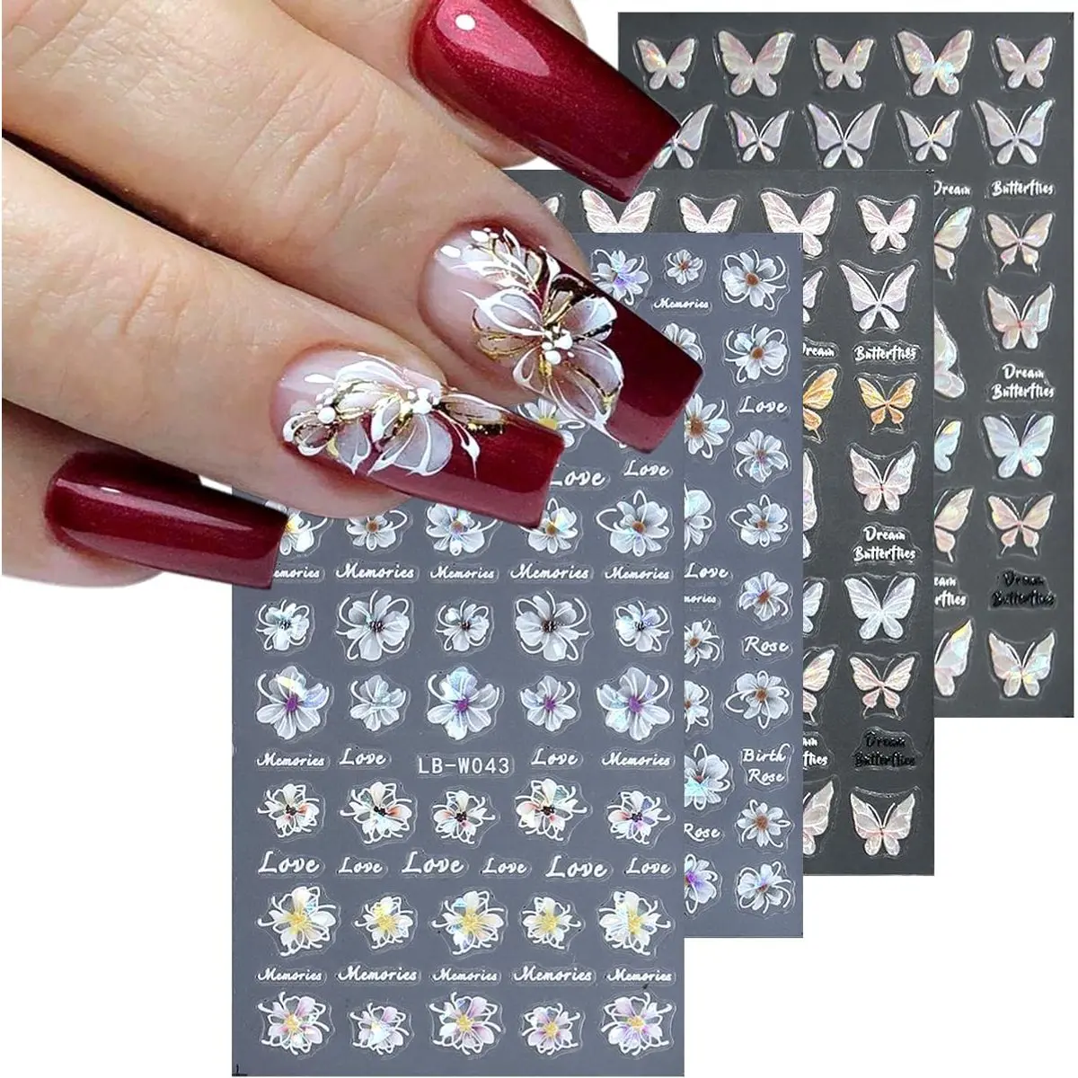 Flower Butterfly Stickers