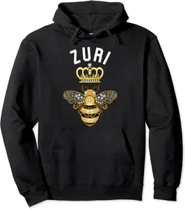Zuri Name Zuri Birthday Gifts Queen Crown Bee Zuri Pullover Hoodie - Diegobal Shop 61B0C36CXRM1
