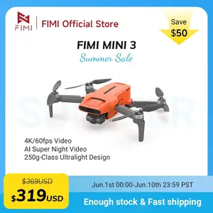FIMI MINI 3 drone 4k professional 60fps Camera with Sensor 48MP 245g Lightweight 9km Range Night Video AI FAA permission