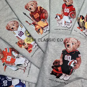 College Football Graphic Sweatshirt Pullover Vintage Varsity Sport Crewneck