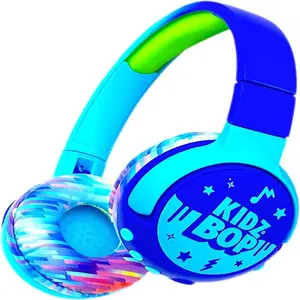 Move2Play, Kidz Bop, Bluetooth Headphones for Kids | Hi-Def Microphone & Speakers | 94dB Volume Limiting | Wireless | Adjustable | School Use | Gift 3 4 5 6 7 8+ Year Old Girls Boys