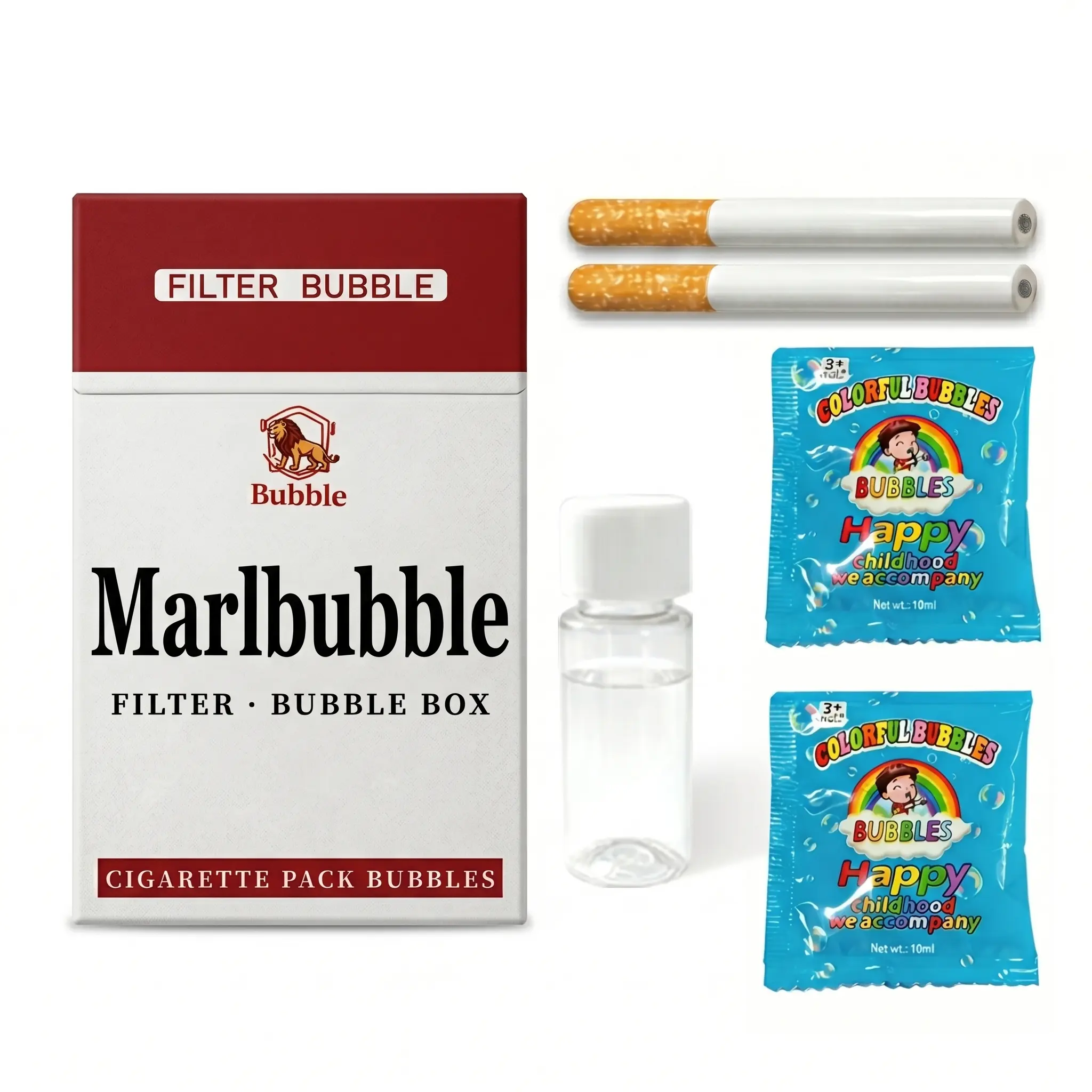SummerVibes Bubble Cigarette StressRelief Toy, Fake Cigarette Shape,Mini  Bubble Blower,Bubble Sticks, Relaxation Tool,Suitable for  Birthday/ChristmasParty Gifts, for Men & Women（Newly Upgraded Version）