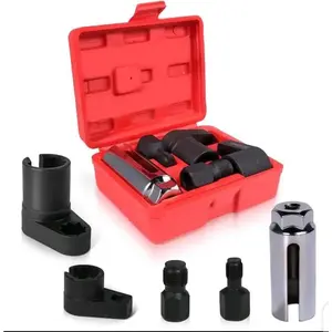 Automotive Tool Sensor Socket, O2 Sensor Socket Set Wrench Remover and Thread Chaser for Removing and Installing Tool