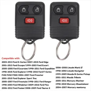 Car Keyless Entry Remote Key Fob Replacement for Ford 1998-2016 F150 F250 F350 Escape Expedition Explorer Ranger/Mazda/Lincoln CWTWB1U331 CWTWB1U345 3Button Pack of 2(Includes manual)