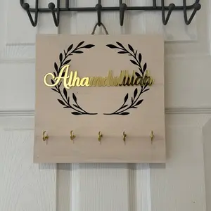 High quality home made organizing/decor wooden key holder, custom writing and custom color