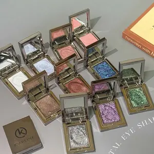 Multicolor Crystal Glitter Single Eyeshadow Series, High Pigment Pearl & Metallic Shine, Waterproof Long-Lasting Formula, Glitter Shimmer Eyeshadow