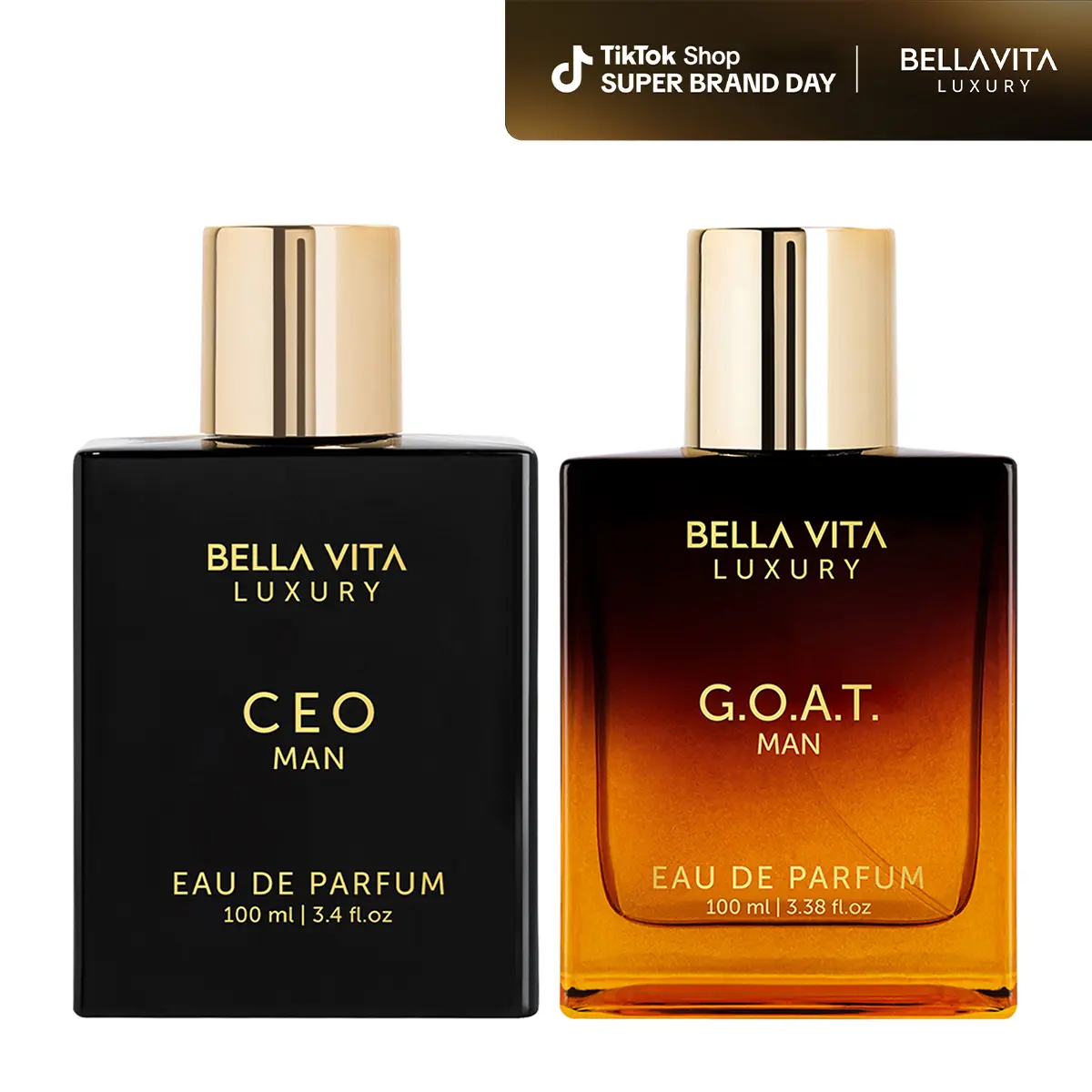 The Sigma Male by Bella Vita Luxury | 2x100ml Perfumes | CEO Man & G.O.A.T. Man | Perfume for Men | Long Lasting Fragrance | Eau De Parfum | Perfect Father's Day Gift | Super Brand Day Exclusive