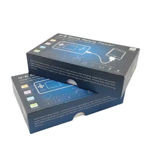 Mini portable handheld game console with built-in classic games and power bank