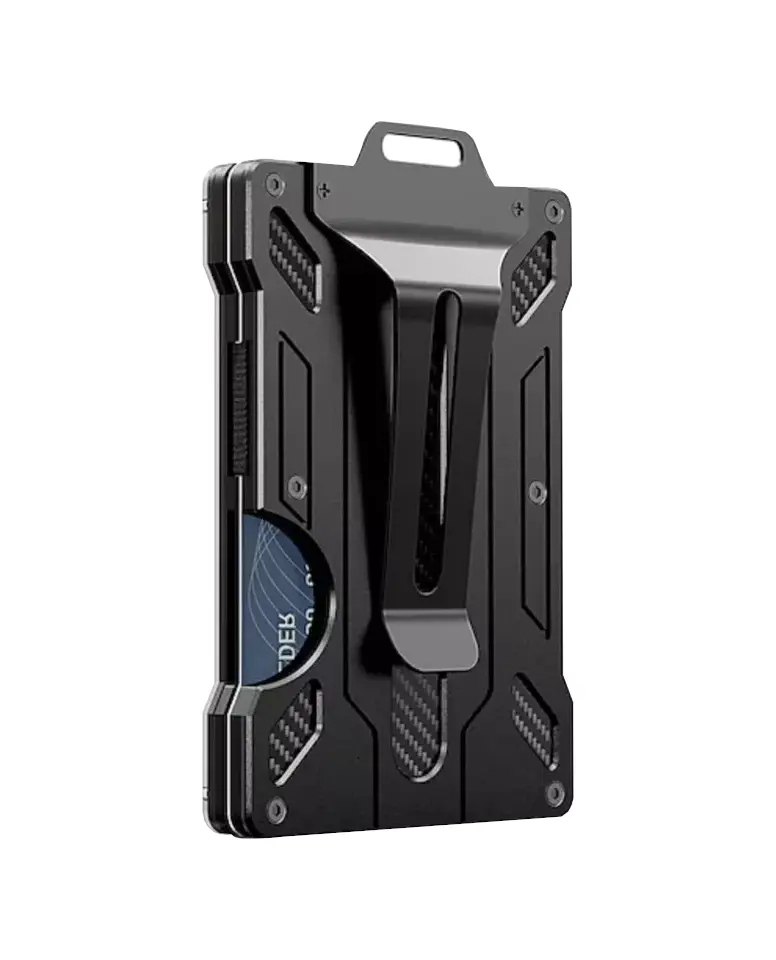 Men's Aluminum RFID Blocking Money Clip Slim Credit ID card Holder Metal Wallet
