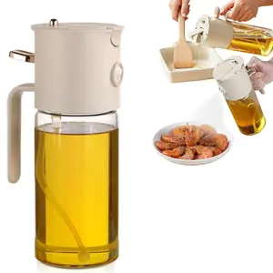 3-In-1 Oil Dispenser Bottle 580ML/olive Oil Sprayer for Cooking, Free Kitchen Tools, Ideal for Air Fryer, Baking, Grilling, Salad
