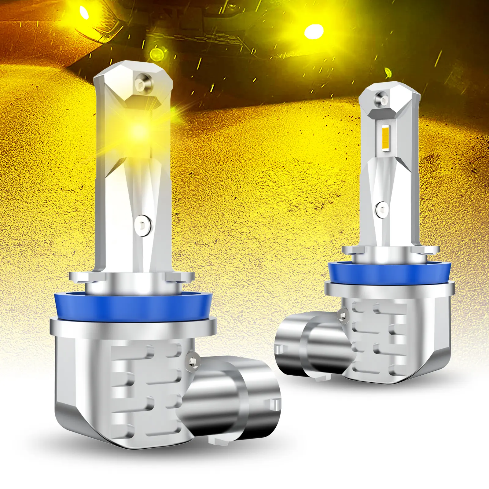 Amber Yellow H11 LED