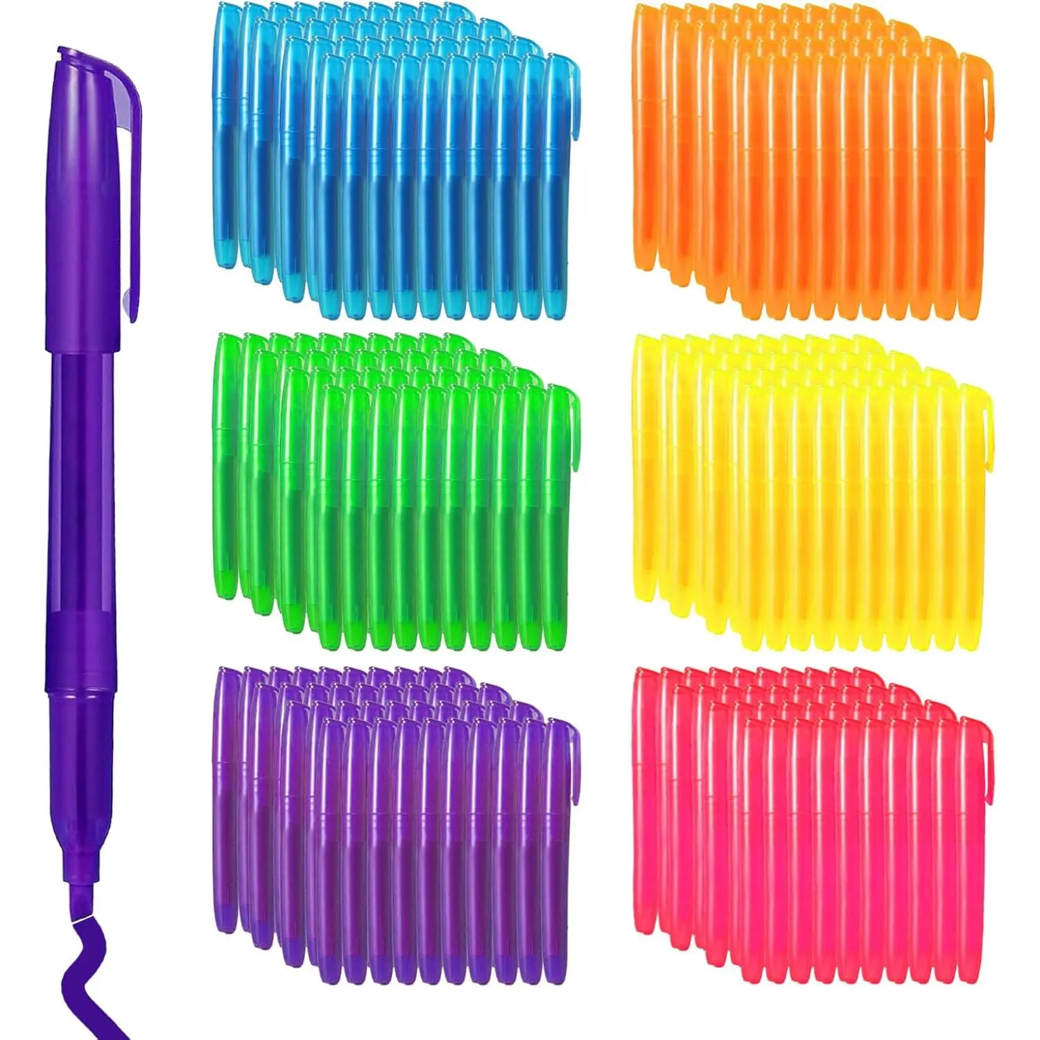 180 Pcs Highlighter Bulk Chisel Tip Multicolor Fluorescent Markers for School Office Classroom Supplies