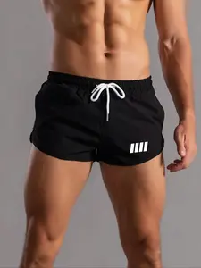 Men's Summer Quick-Dry Shorts, Thin Ice Silk Running Swim Shorts, Comfortable Casual Fashion Woven Fabric, Fitted Style Streetwear Sports Shorts, Lightweight Athletic Shorts, Fitness Beach Shorts, Swimming Shorts