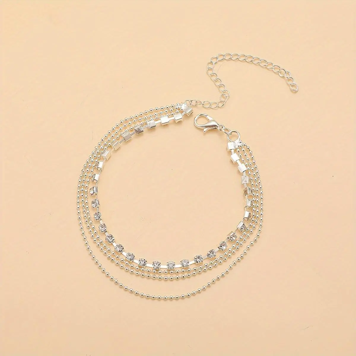 Stylish and Luxurious Water Brick Bead Chain Small Beach Wearable Foot Chain