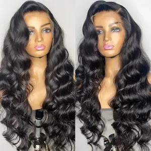 Leniku Body Wave 13x4 Lace Front Wigs Human Hair 180% Density 13x6 HD Transparent Lace Frontal Wig Pre Plucked Brazilian Remy Human Wigs For Women
