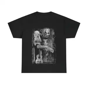 Dolly Parton // 80s 90s Vintage Distressed T-Shirt - Dolly Parton Tour Merch - 80s Country Music Shirt - Run, Rose, Run Merch Casual - Gift T-shirt - Unisex Cotton Crewneck - Top Menswear