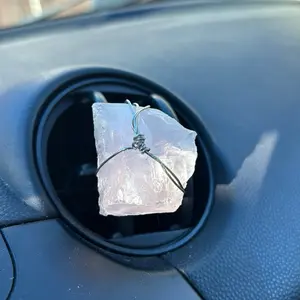 AC rose Quartz clip w/ essential oil pad