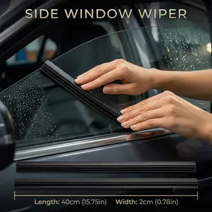 2PCS Retractable Car Mirror Wiper, Telescopic Side Window Squeegee Auto Cleaning Tool for Rain Fog