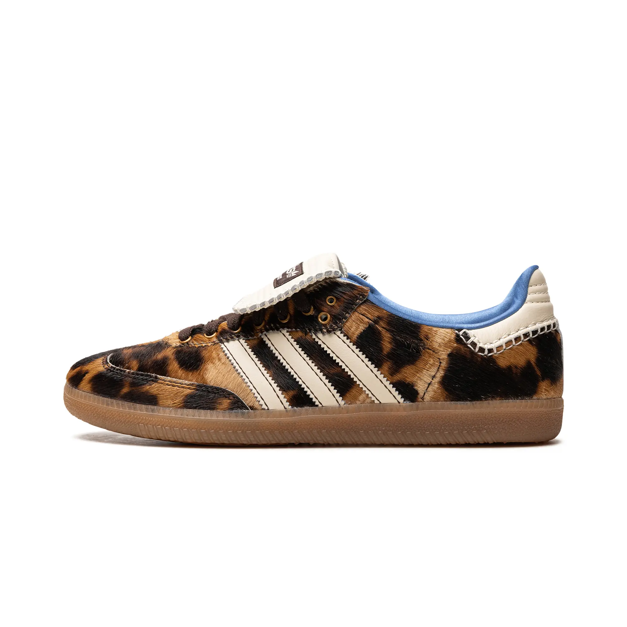 adidas gazelle silver green womens Wales Bonner Pony Hair Leopard Samba – La Garçonne main image 1