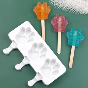 1 Cat Paw Popsicle Mold, Silicone Ice Cream Mold, Summer DIY Kitchen Mold (Stick Not Included)