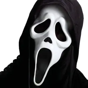 Halloween Screaming Ghost Face Mask Scary Latex Headgear Adult Party Prop