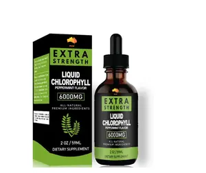 Chlorophyll Liquid Drops 6000mg, Premium Antioxidant Supplement for Immunity, Energy, Digestion Support