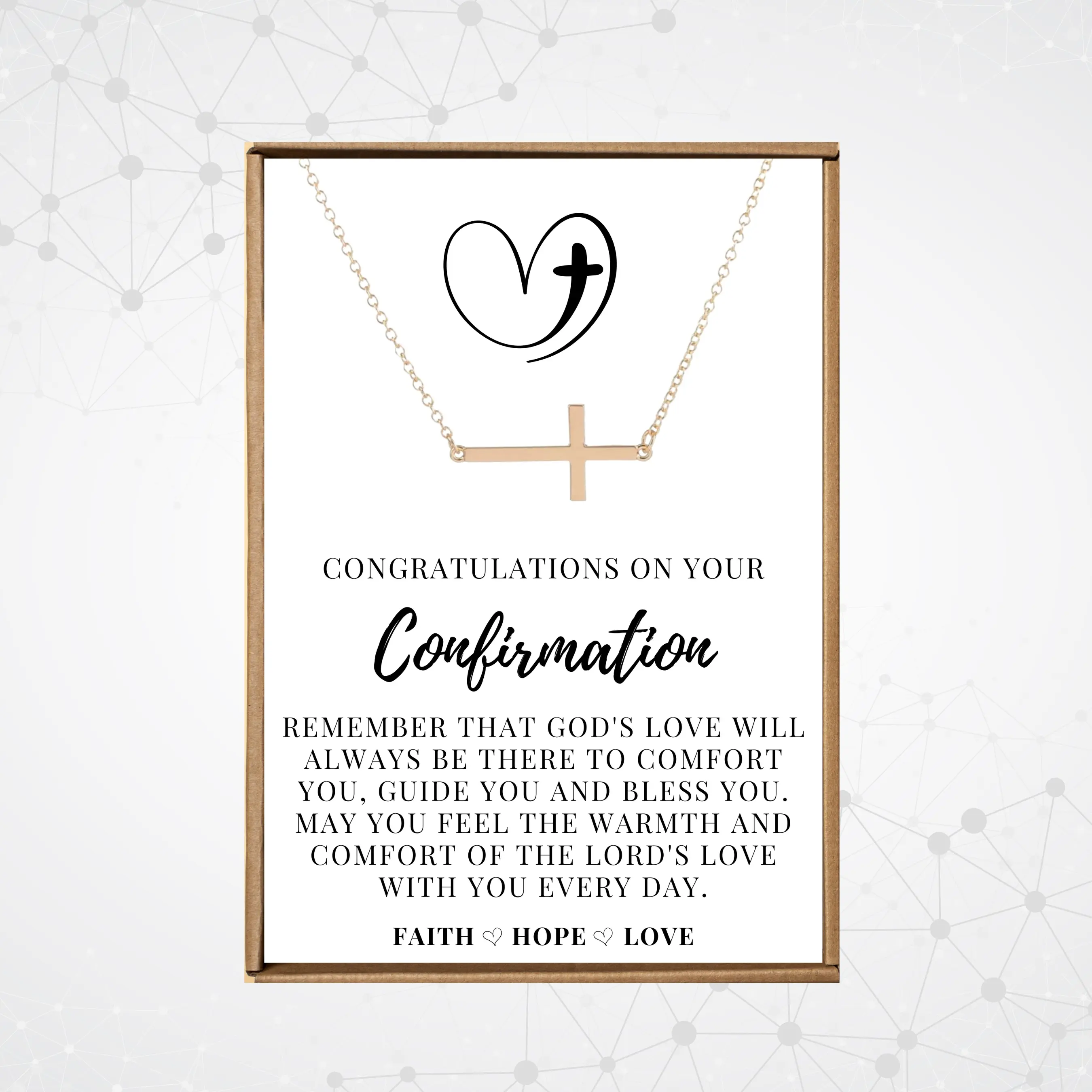 Confirmation gifts for girls necklace, Catholic gifts for women jewelry, Confirmation present for goddaughter