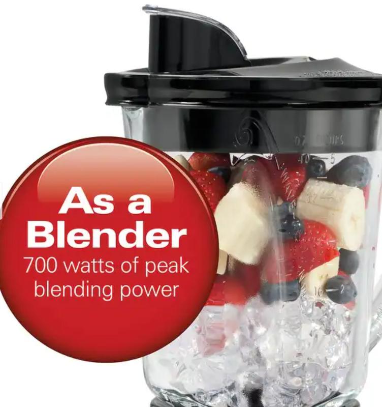 Hami1ton Beaach 12 Function  & Chopper with 40oz Glass Jar 700W Motor Black & Stainless Steel Mess-free Design for Efficient Blending and Chopping 3 in 1 Juicer Electric Cordless Mini Oven Fryer Air Family-Sized Large Travel Perfect Maker blender