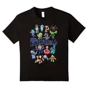 Men T Shirt My Singing Monsters Ethereal Monsters Funny T-Shirt Novelty classic Merch Shirt Tee T-Shirt For Women/Men Unisex Short Sleeve Tshirt Streetwear Gift for Children Youth Adult Family And Friends Birthday Anniversary Holiday Christmas Halloween